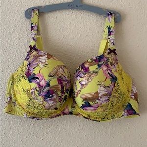 Beautiful Yellow Floral Bra size 46c